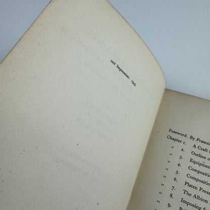 Printing Explained by Herbert Simon Harry Carter, Dryad Press, 1945 2nd impression