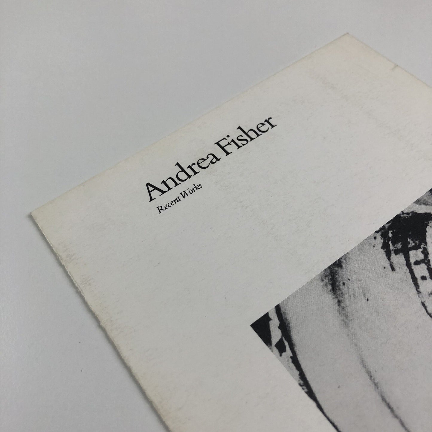 Andrea Fisher: Recent Works | Folded card | Camden Arts Centre, 1993