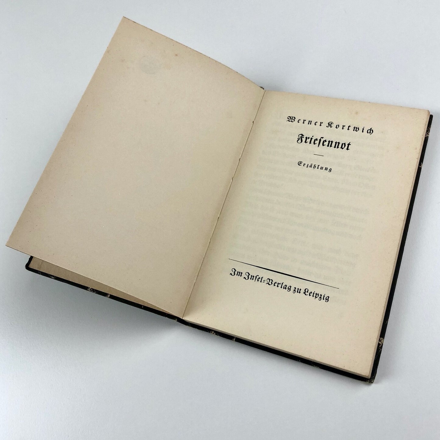 Friesennot: Erzählung (Insel-Bücherei Nr. 447) by Werner Kortwich, c.1935