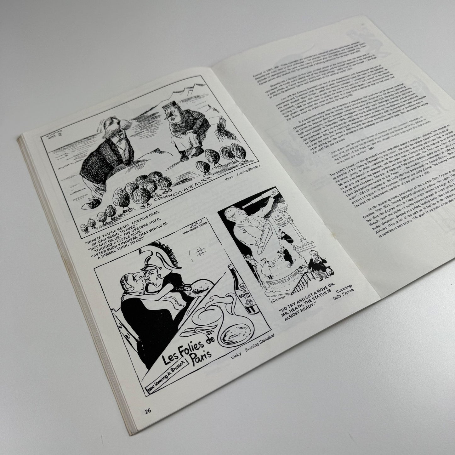 Getting them in Line exhibition of caricature in cartoon University of Kent 1975
