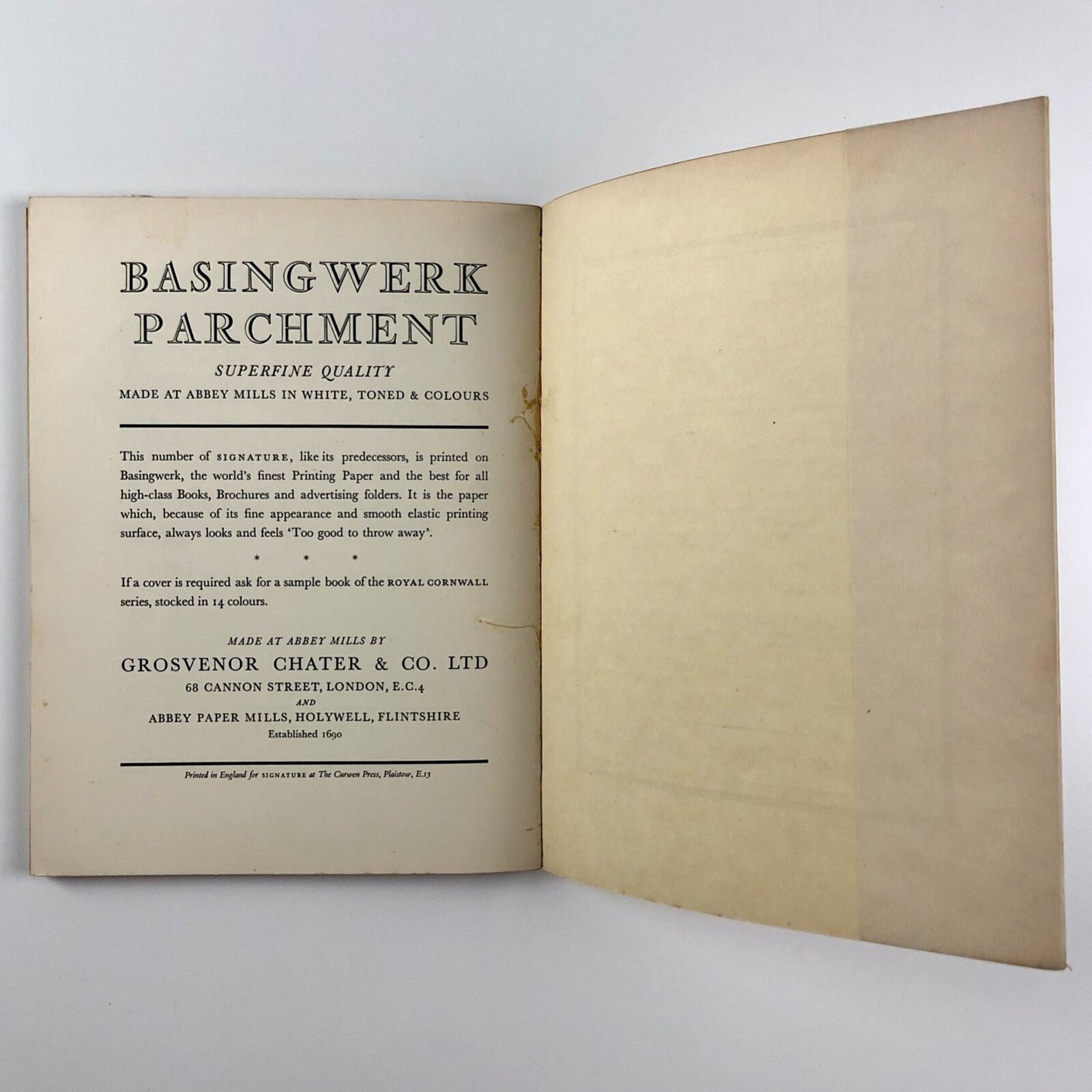 Signature. A quadrimestrial of typography and graphic arts |  New Series No. 10, 1950 | Editor Oliver Simon