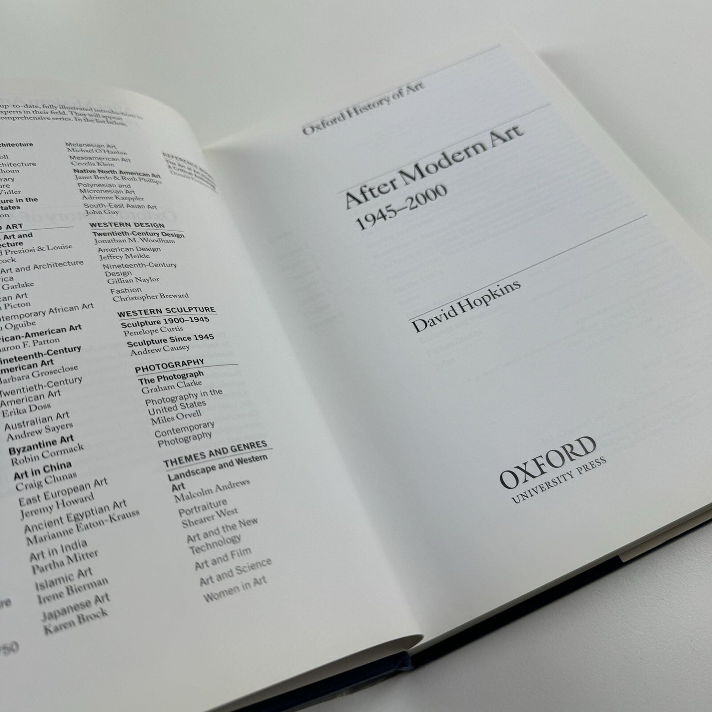 After Modern Art 1945-2000 by David Hopkins | Oxford University Press | 2000 hardback