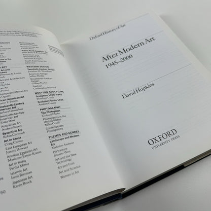 After Modern Art 1945-2000 by David Hopkins | Oxford University Press | 2000 hardback