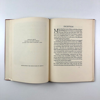 The Making of the Bruce Rogers World Bible, William Targ | World Publishing 1949
