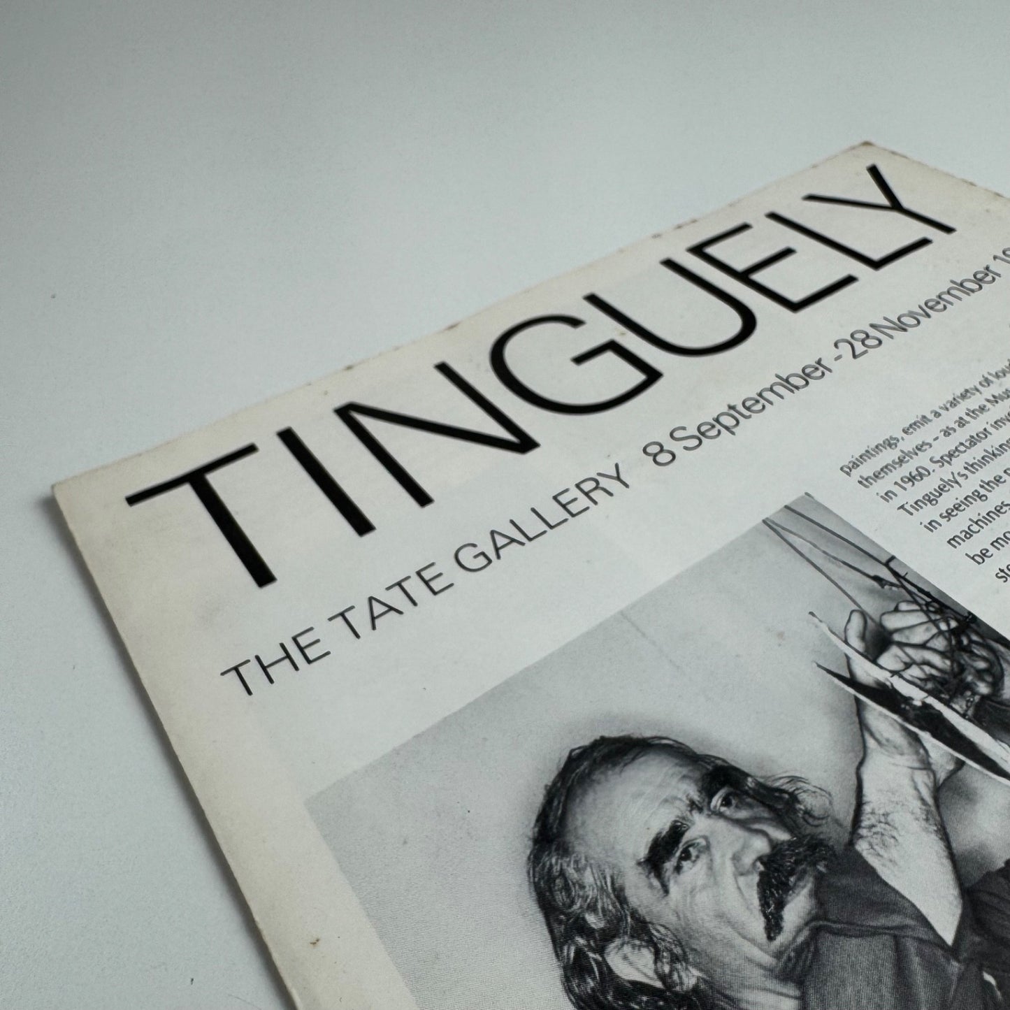 Gallery guide Tinguely |Tate Gallery 1982