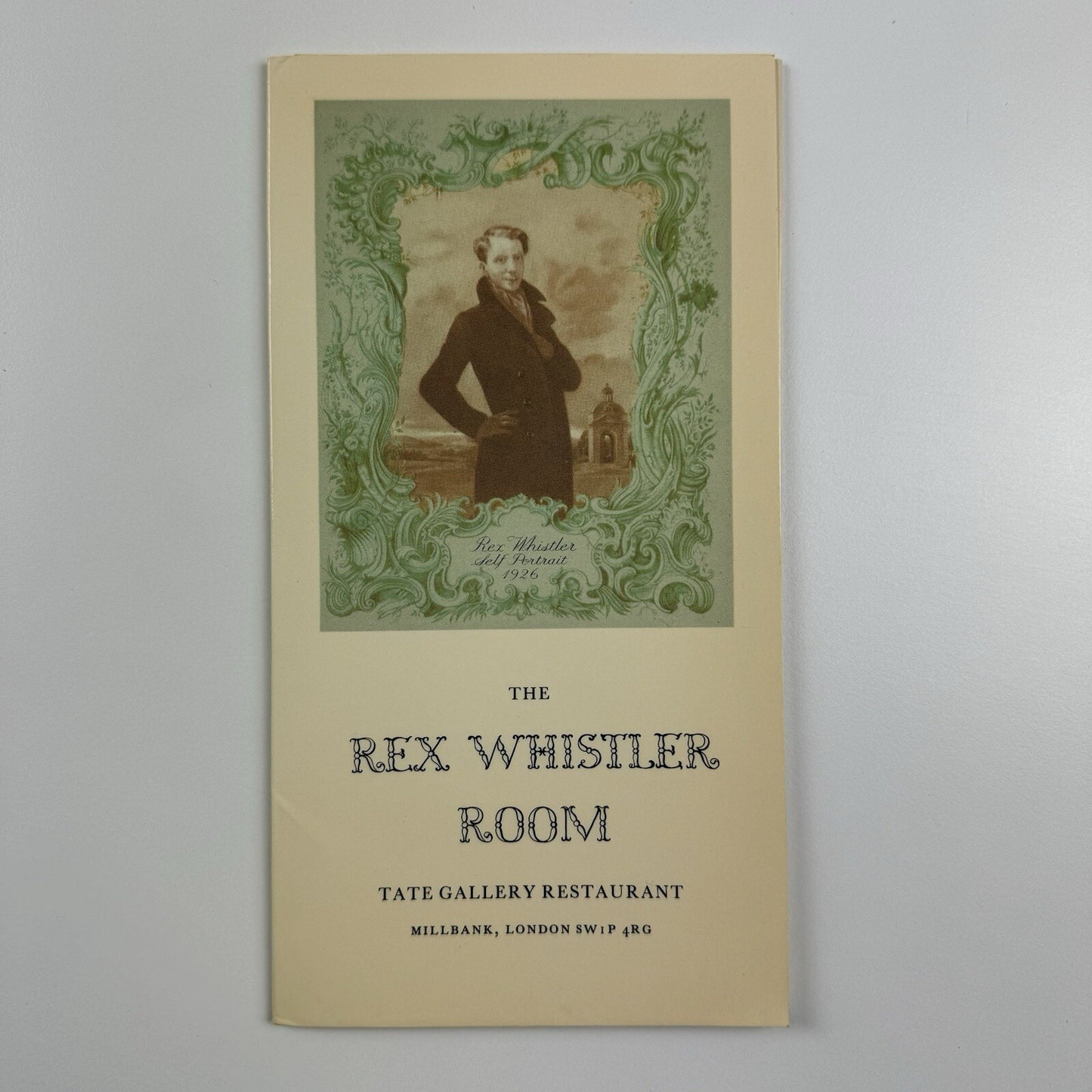 Fold out guide to The Rex Whistler Room at Tate Gallery Restaurant, undated