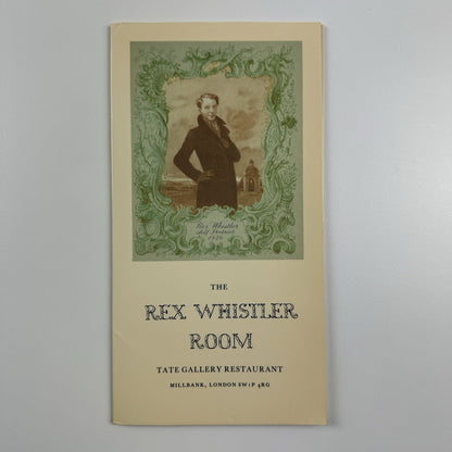 Fold out guide to The Rex Whistler Room at Tate Gallery Restaurant, undated