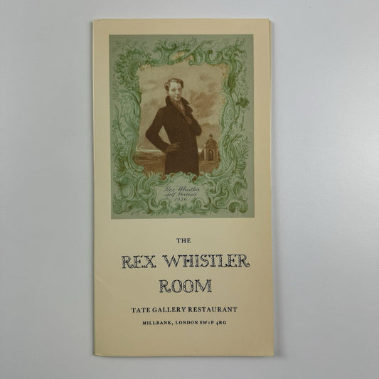 Fold out guide to The Rex Whistler Room at Tate Gallery Restaurant, undated