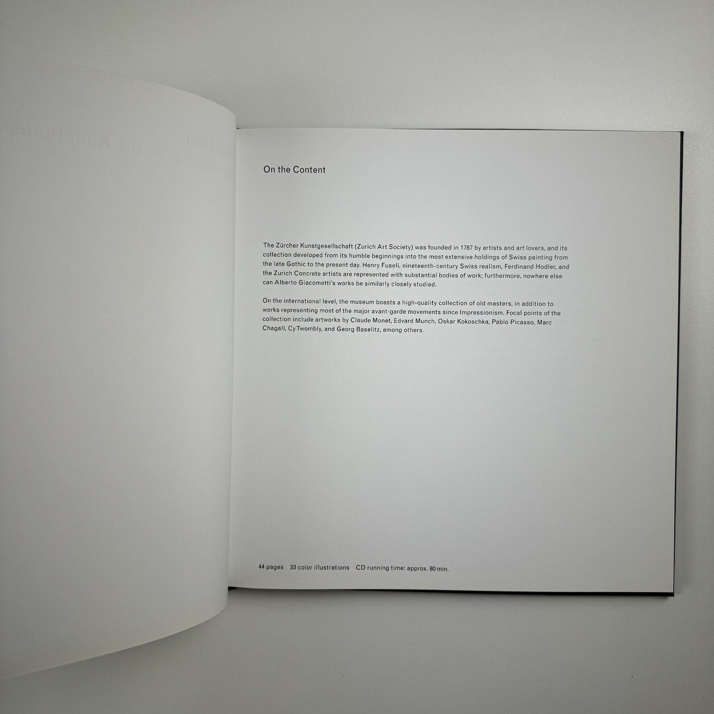 Art to Hear. Masterpieces of the Kunsthaus Zürich | Hatje Cantz, 2009