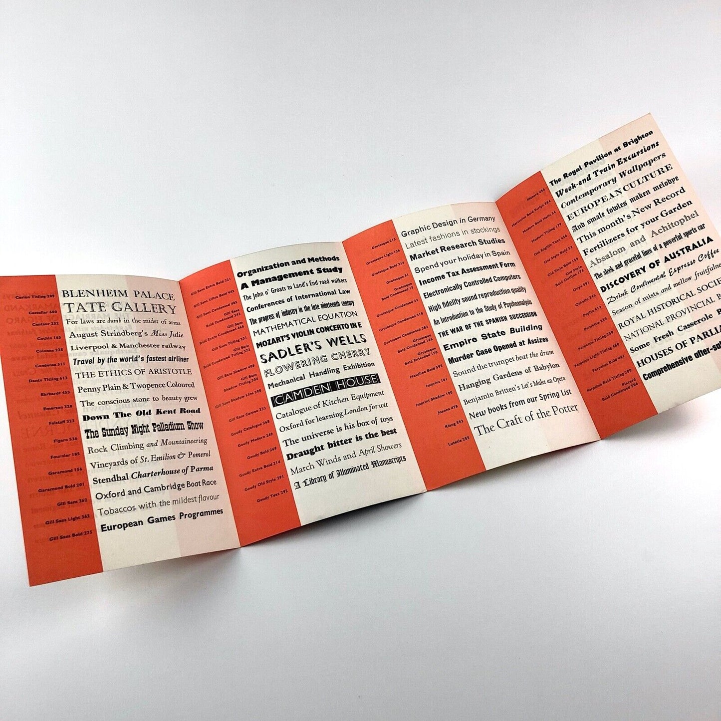 120 Monotype Display Faces | Type specimen booklet, undated