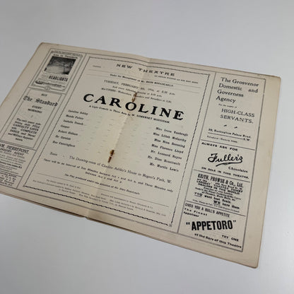 Programme for Caroline by Somerset Maugham, New Theatre, London Charles Wyndham