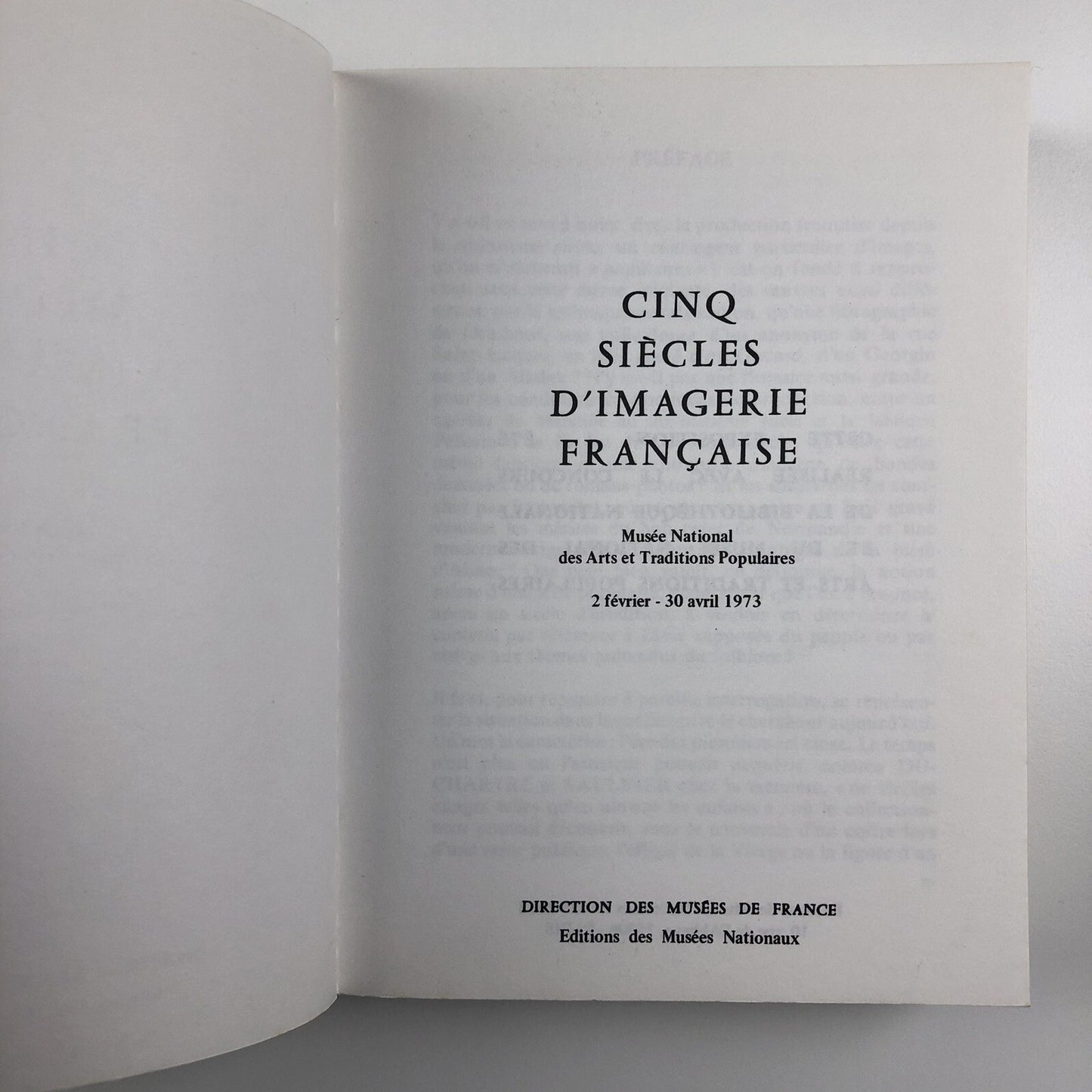 Cinq siècles d’imagerie Française | Exhibition catalogue | Musée National des Arts et Traditions Populaire, 1973