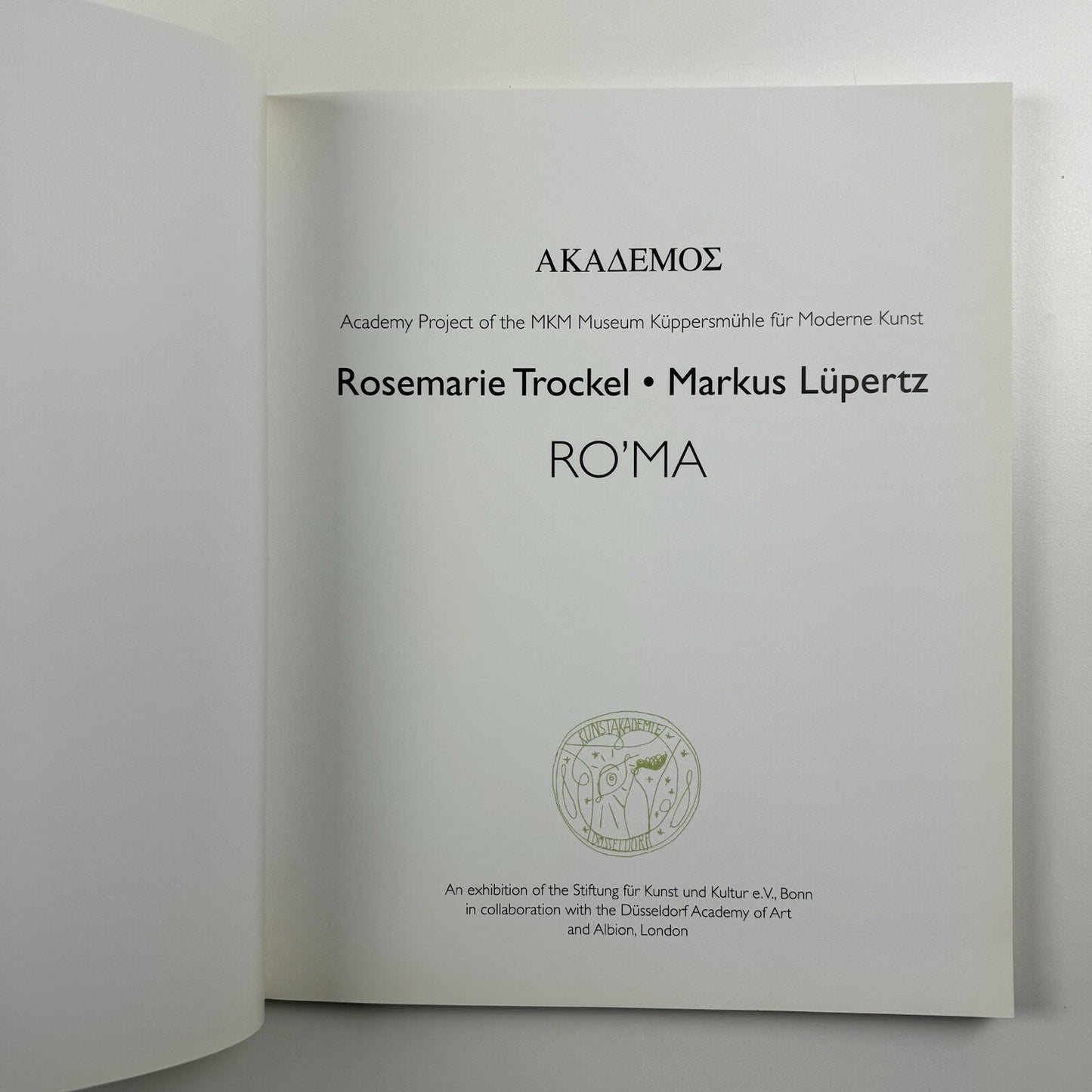 RO'MA - Rosemarie Trockel and Markus Lüpertz, 2006 Akademos exhibition catalogue