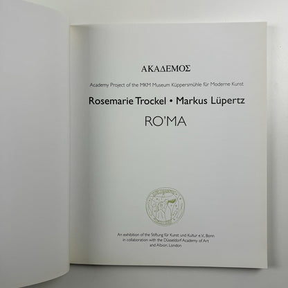 RO'MA - Rosemarie Trockel and Markus Lüpertz, 2006 Akademos exhibition catalogue