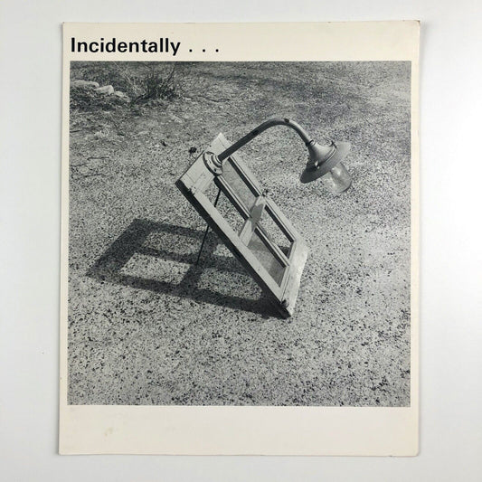 Folding card for Incidentally... The Winchester Gallery, 1986 | Selected by Sue Arrowsmith. Text by Michael Archer |