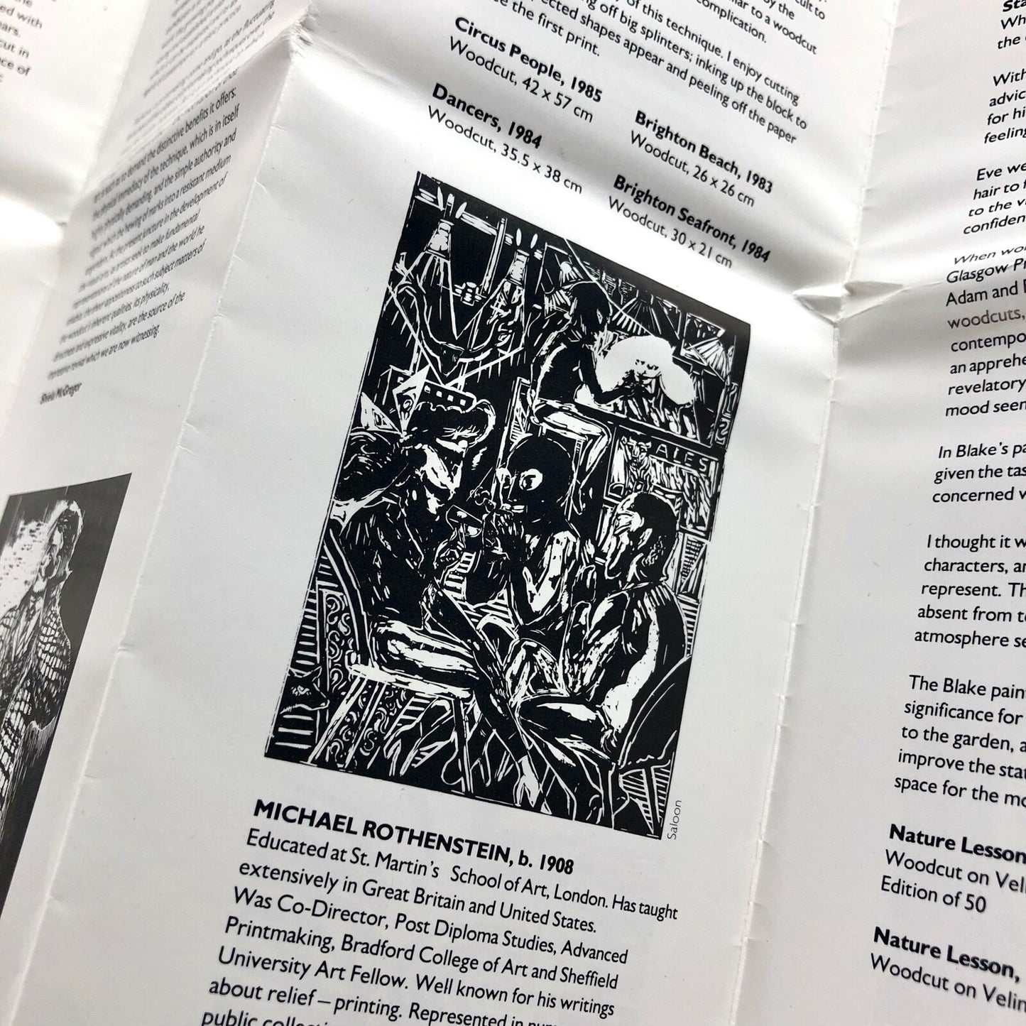 Contemporary British Woodcuts | City Museum and Art Gallery Worcester | Exhibition leaflet, 1986/7