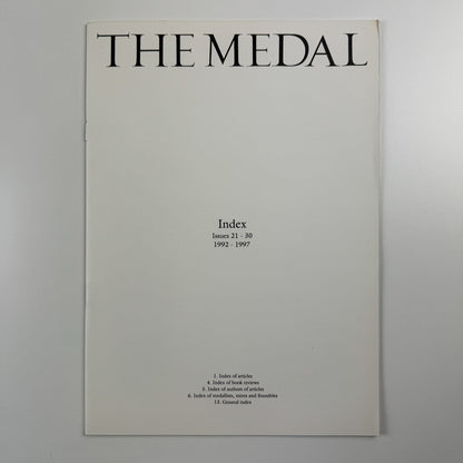 The Medal Index 1992-1997. Issues 21-30 | BAMS British Art Medal Society