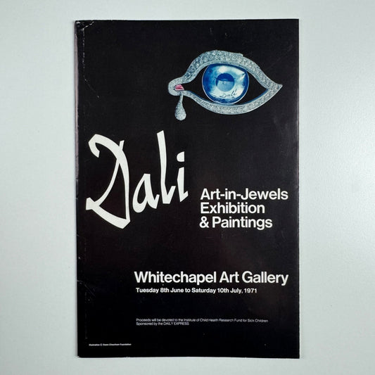 Leaflet for Dali. Art-in-Jewels Exhibition & Paintings | Whitechapel Art Gallery