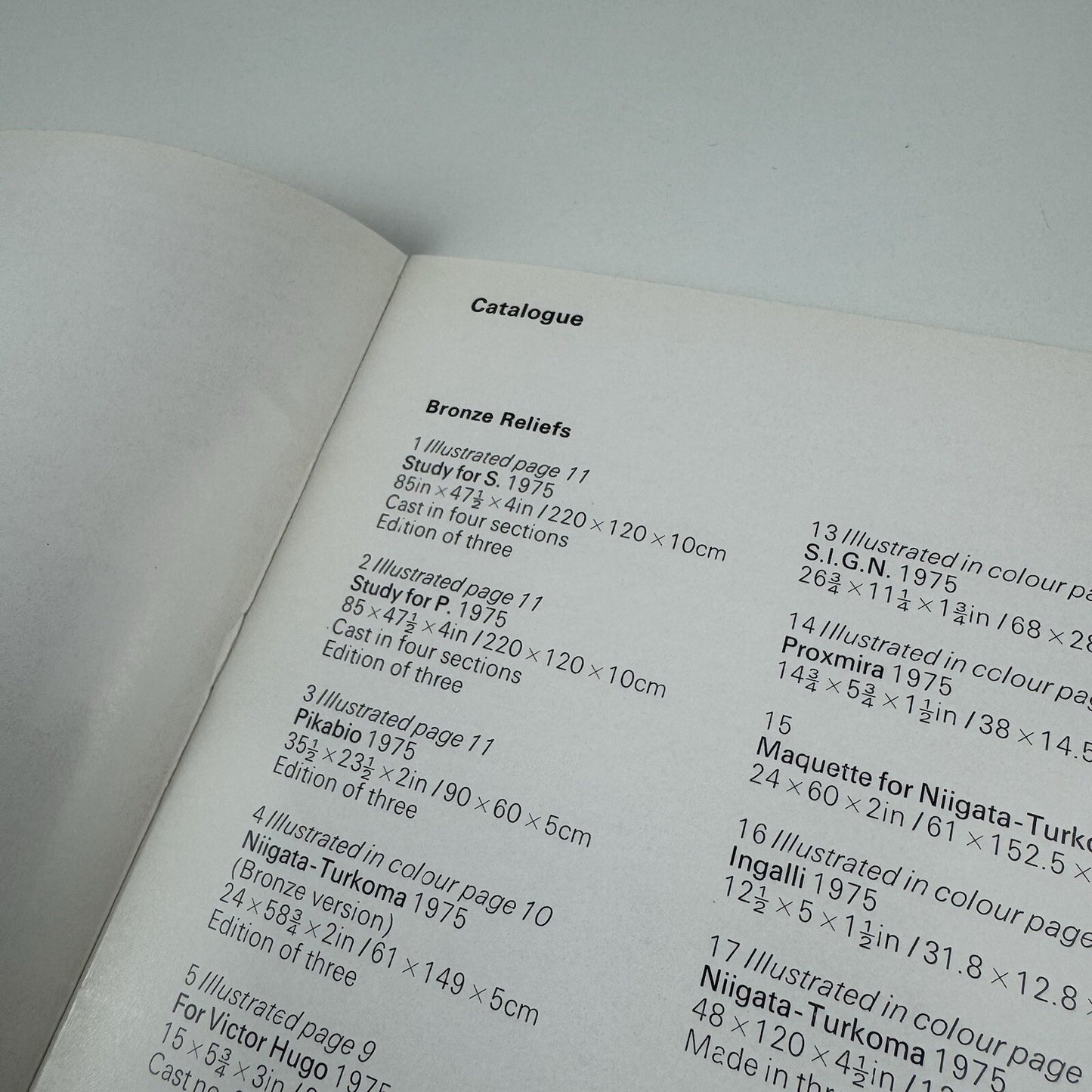 Eduardo Paolozzi - New Reliefs and Sculpture | Marlborough Fine Art catalogue, 1976