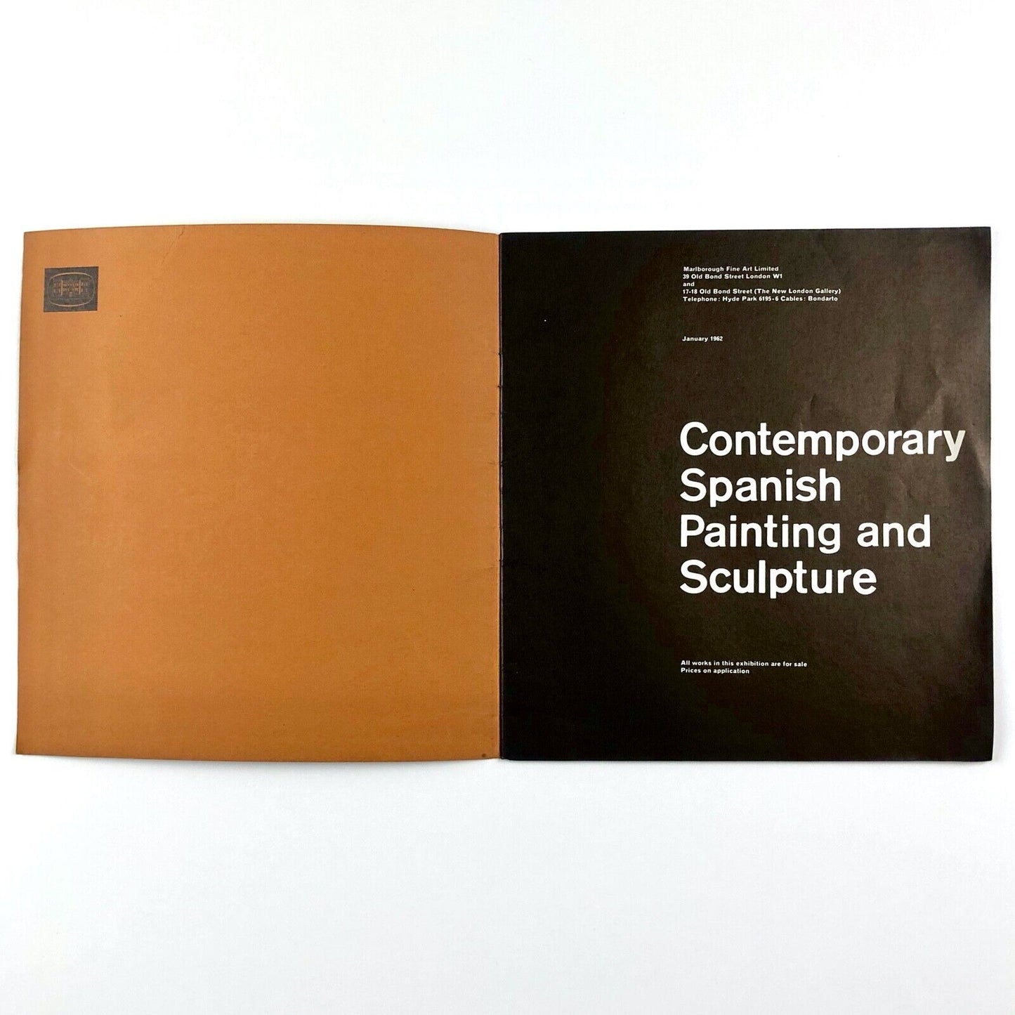 Contemporary Spanish Painting & Sculpture | Marlborough Fine Art catalogue, 1962 | catalogue design by Gordon House