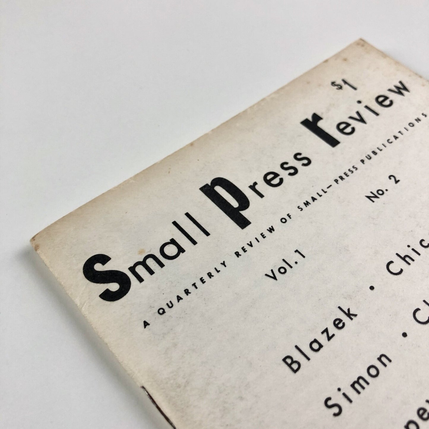 Small Press Review magazine – Vol. 1. No. 2 Fall, 1967