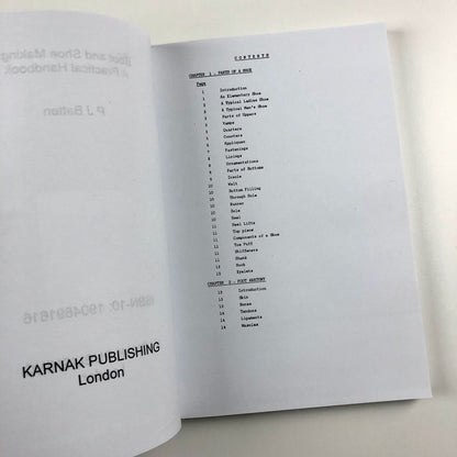 Boot and Shoe Making. Practical Handbooks by P.J. Batten Karnak Publishing 2006