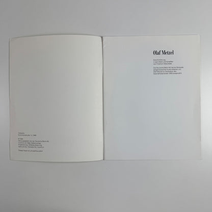 Olaf Metzel. Eine Einfuehrung In Sein Werk Und Schaffen Friedrich Meschede 1994