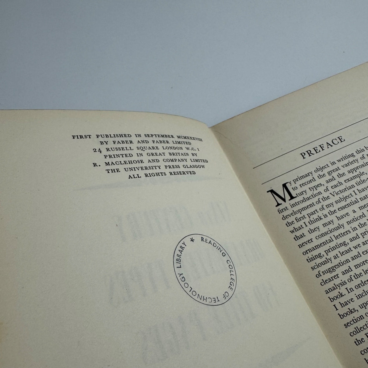 Nineteenth XIXth Century Ornamented Types & Title Pages Nicolette Gray 1938