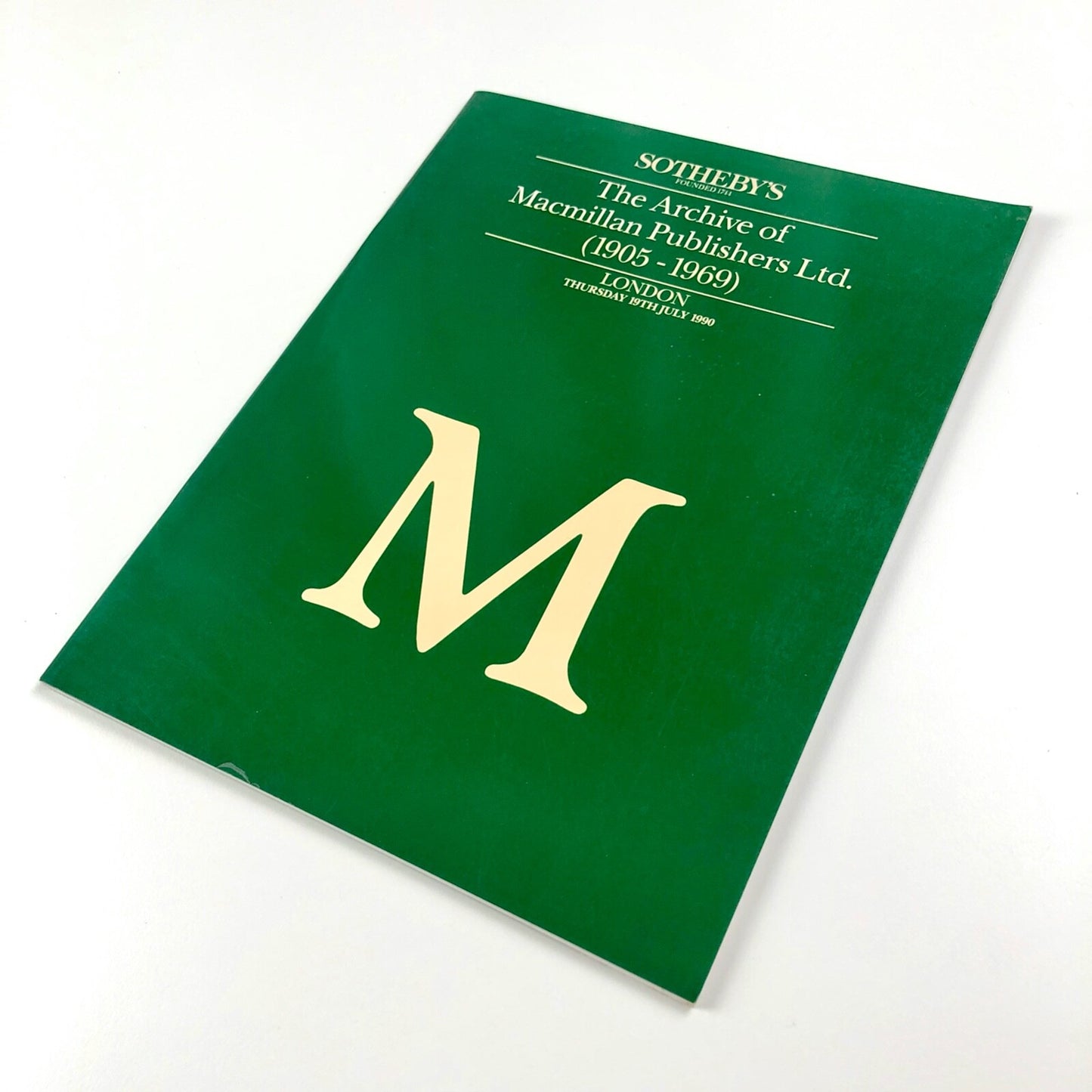 The Archive of Macmillan Publishers 1905-1969 | Sotheby's London, 19 July 1990