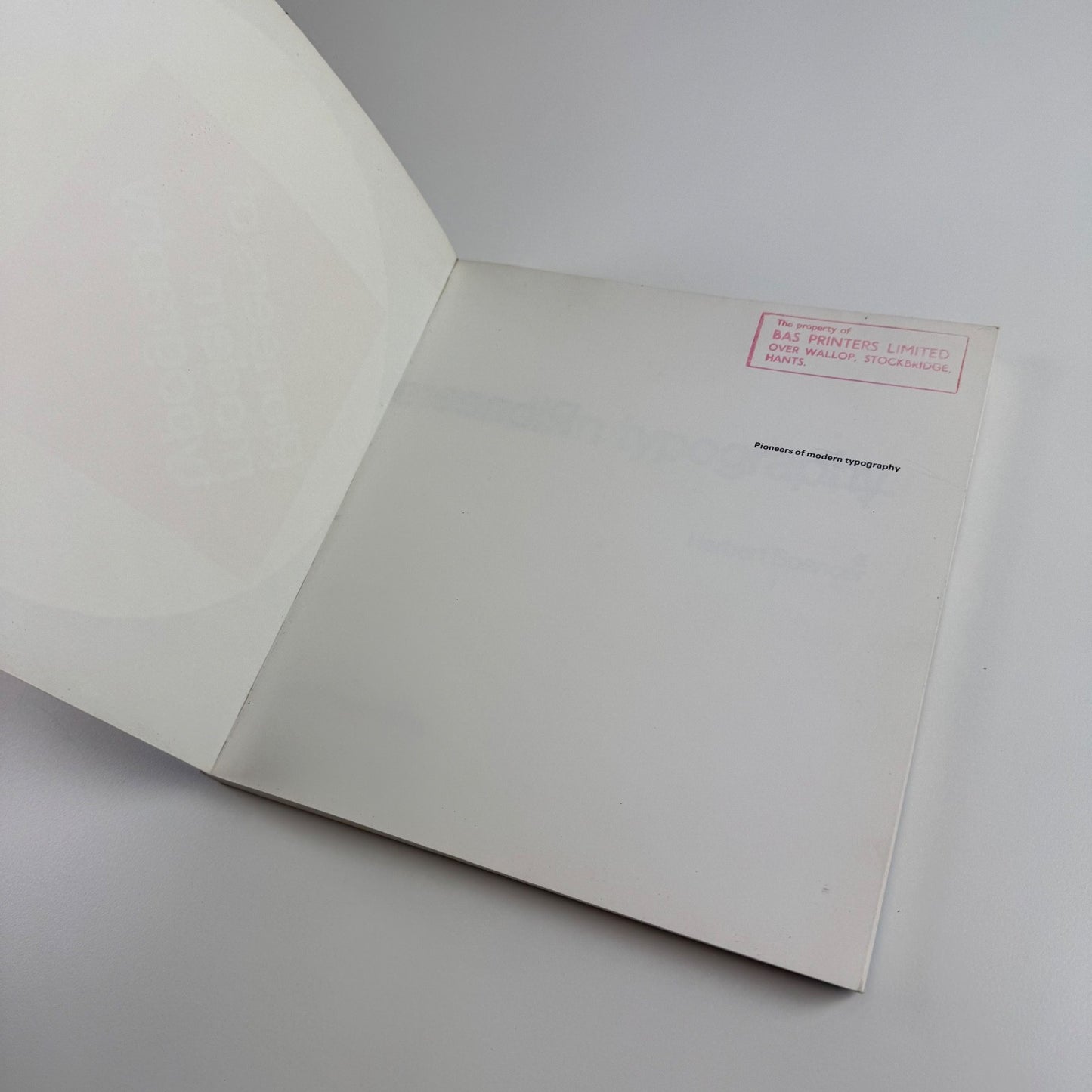 Pioneers of Modern Typography by Herbert Spencer | Lund Humphries, 1990
