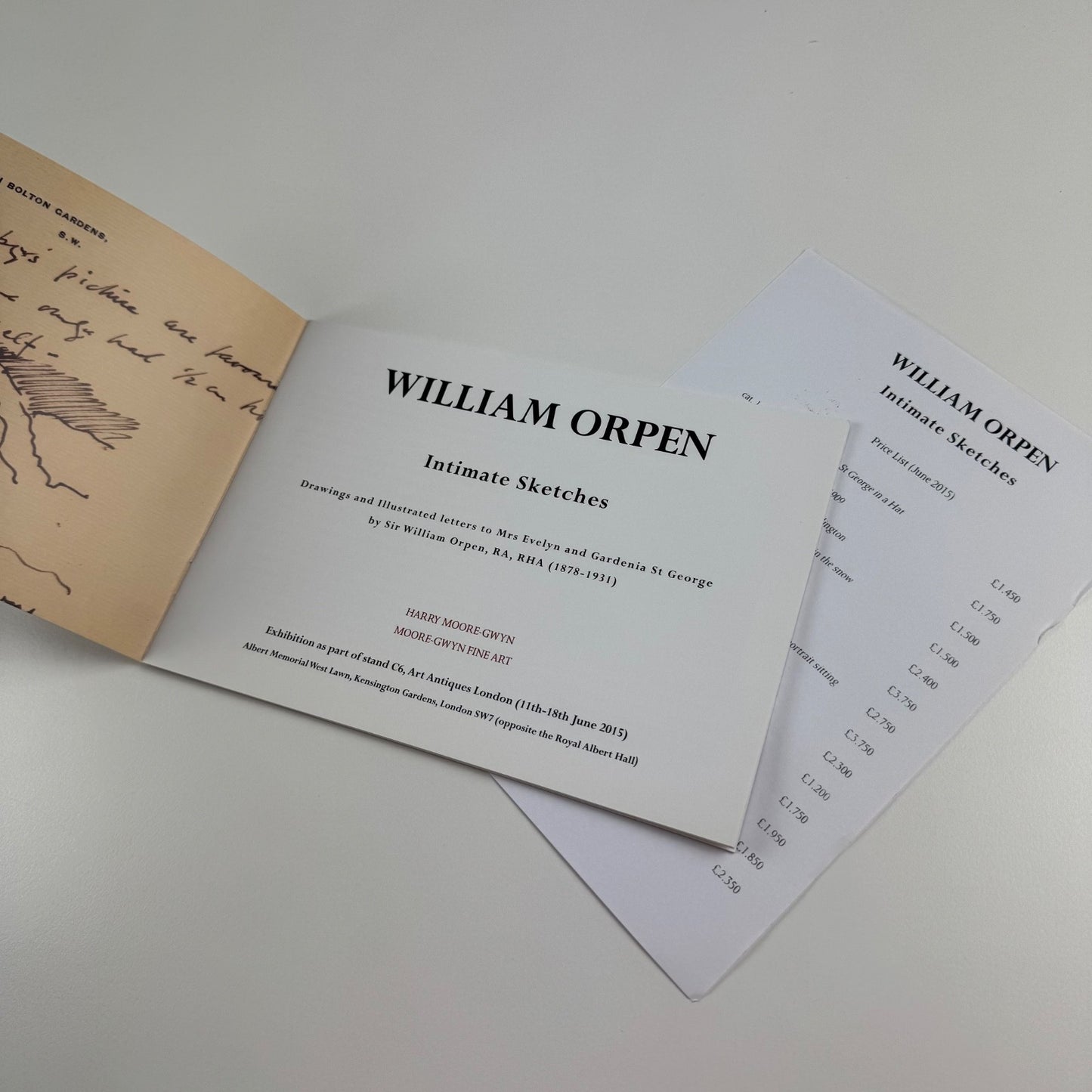 William Orpen Intimate Sketches | Moore-Gwyn Fine Art | Art Antiques London 2015