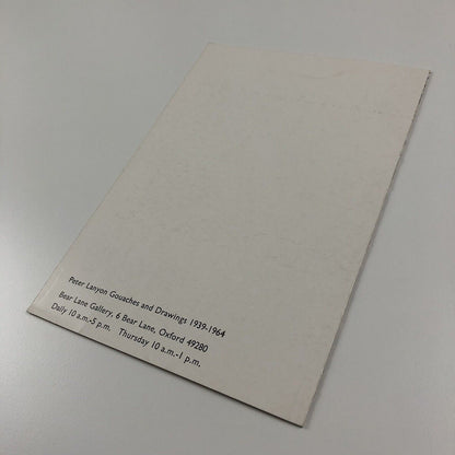 Folding card for Peter Lanyon Gouaches and Drawings 1939-1964 | Bear Lane Gallery, 1969 | introduction by Peter Bowness
