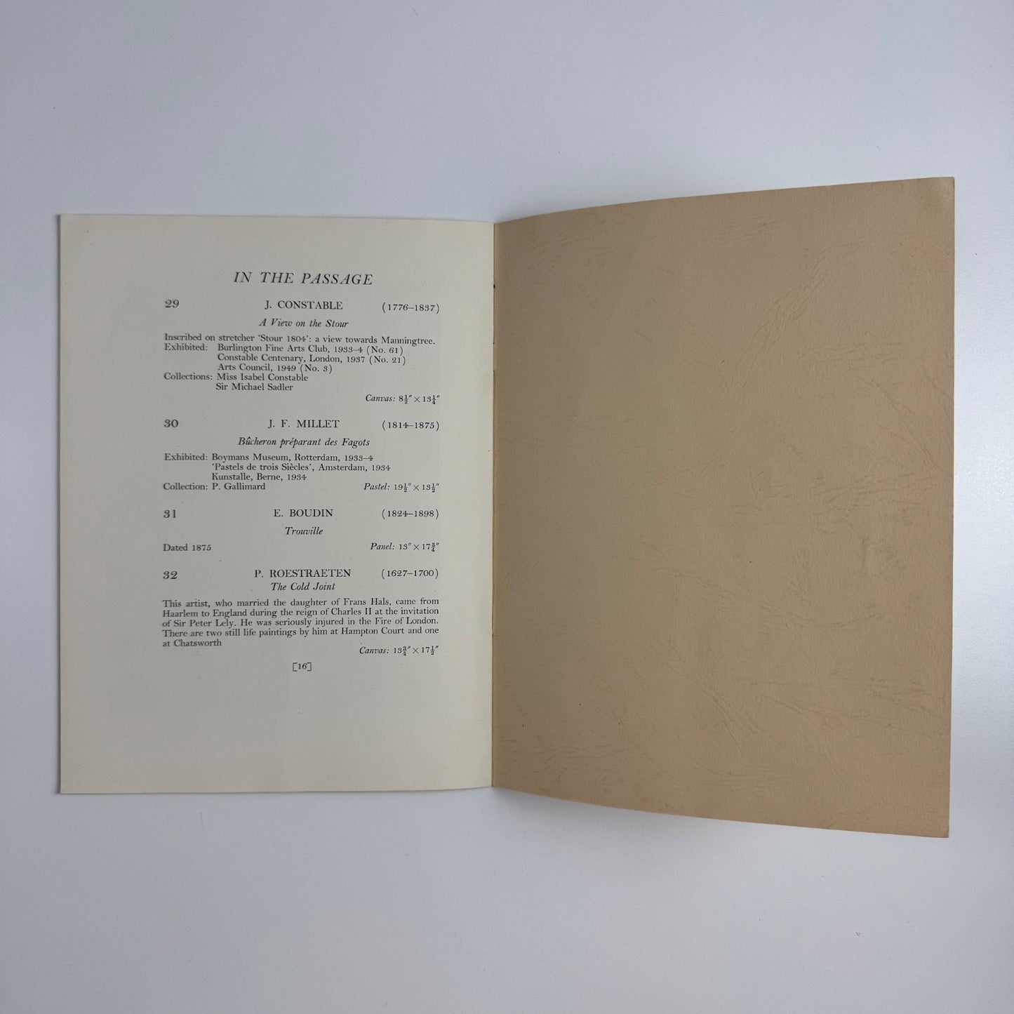 Recent Acquisitions VII Arthur Tooth & Sons Ltd November-December 1952