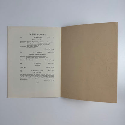 Recent Acquisitions VII Arthur Tooth & Sons Ltd November-December 1952