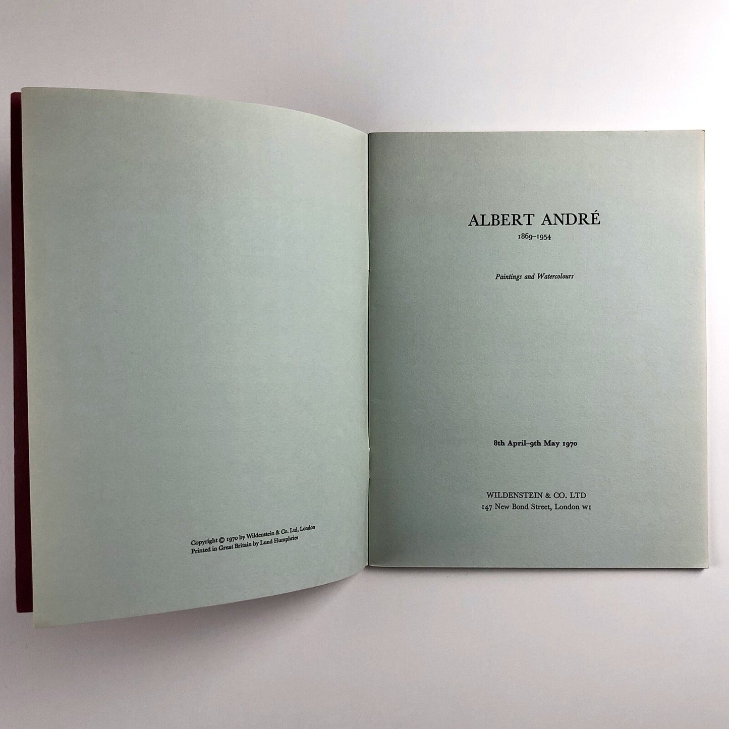 Albert André – Paintings and Watercolours | Wildenstein & Co catalogue, 1970