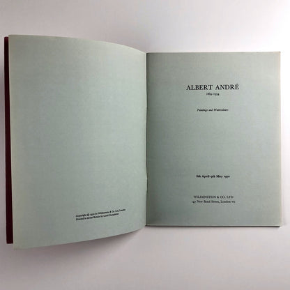 Albert André – Paintings and Watercolours | Wildenstein & Co catalogue, 1970