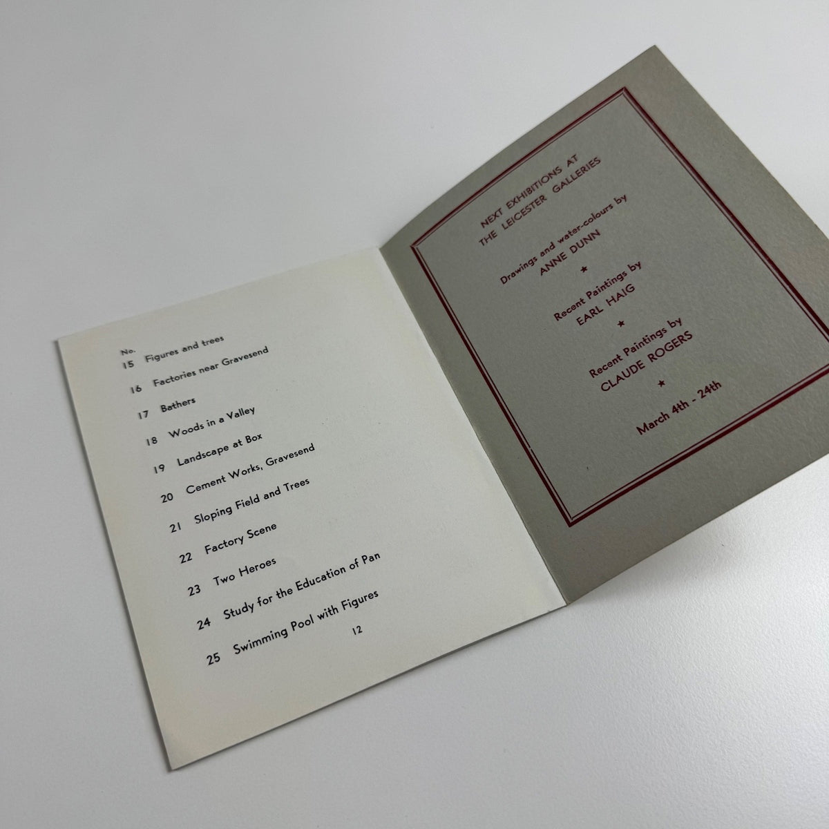 Sam Rabin, Raquel Rabinovich, Robert Medley | Leicester Galleries, February 1960