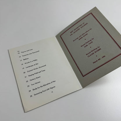 Sam Rabin, Raquel Rabinovich, Robert Medley | Leicester Galleries, February 1960