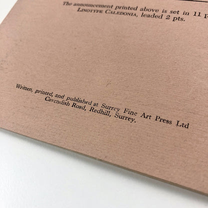 The New Mechanick Exercises Part 1. Introductory | Surrey Fine Art Press, 1952