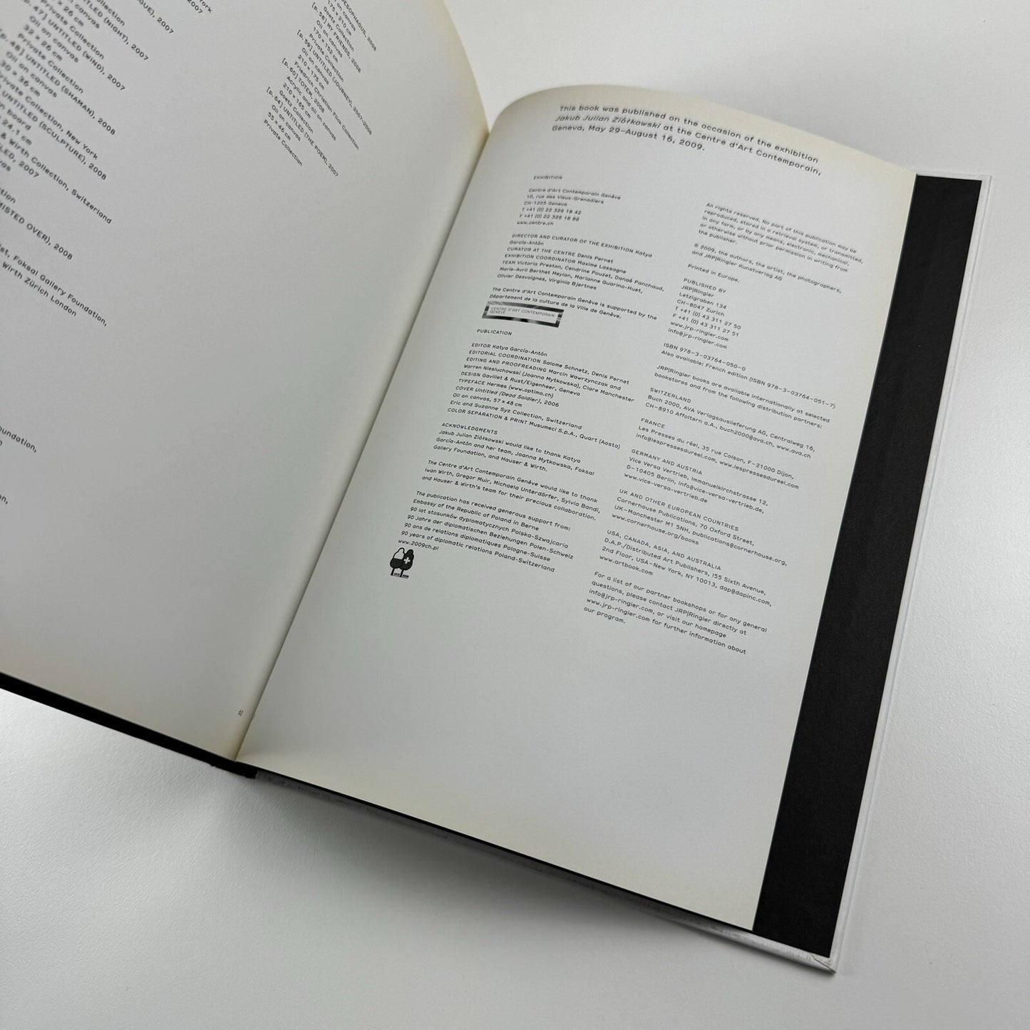 Jakub Julian Ziotkowski | Centre d’art Contemporain, Geneva 2009 exhibition catalogue