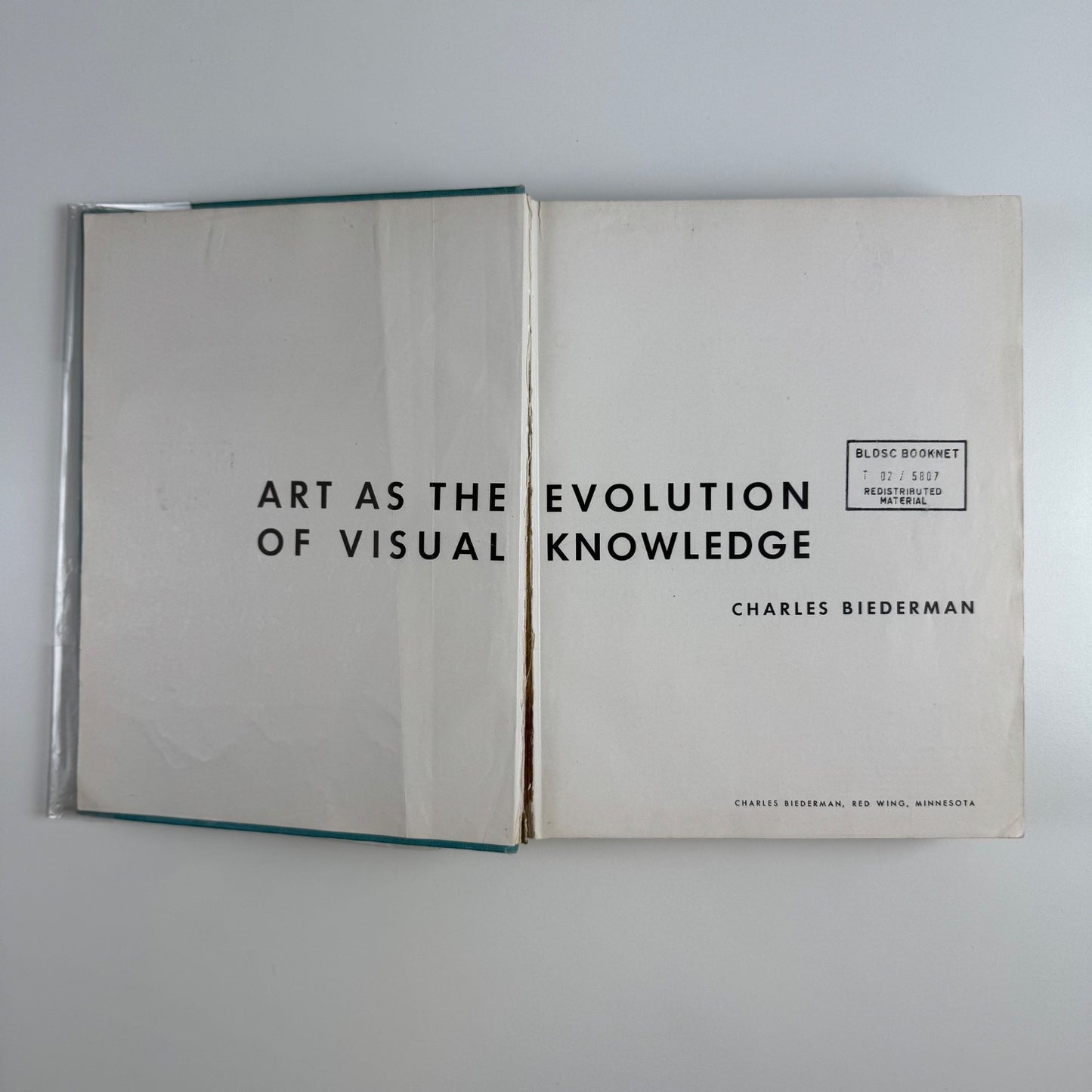 Art as the evolution of visual knowledge by Charles Biedermann 1948 first edition