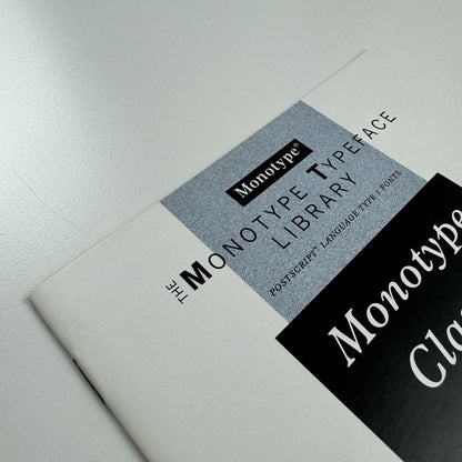 Monotype Type Face Library – Classic Fonts | Small booklet, undated