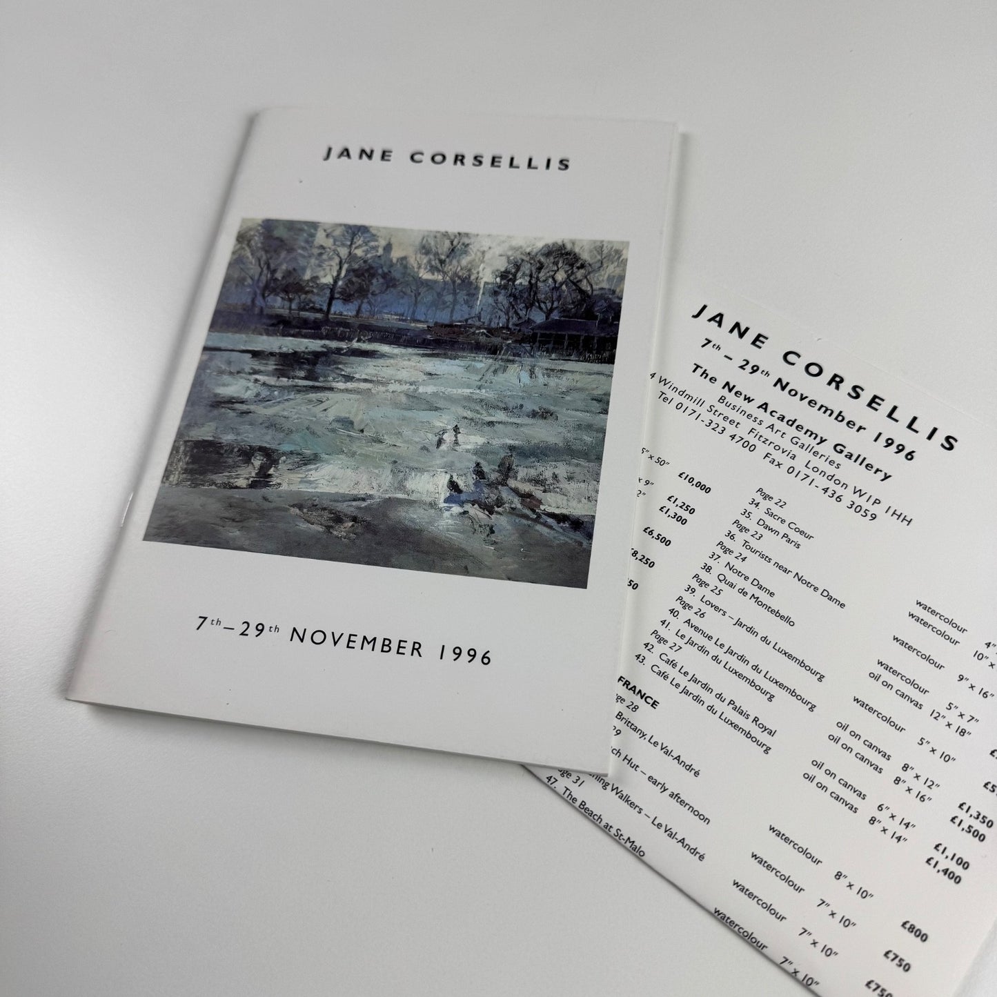 Jane Corsellis | The New Academy Gallery, London, 1996