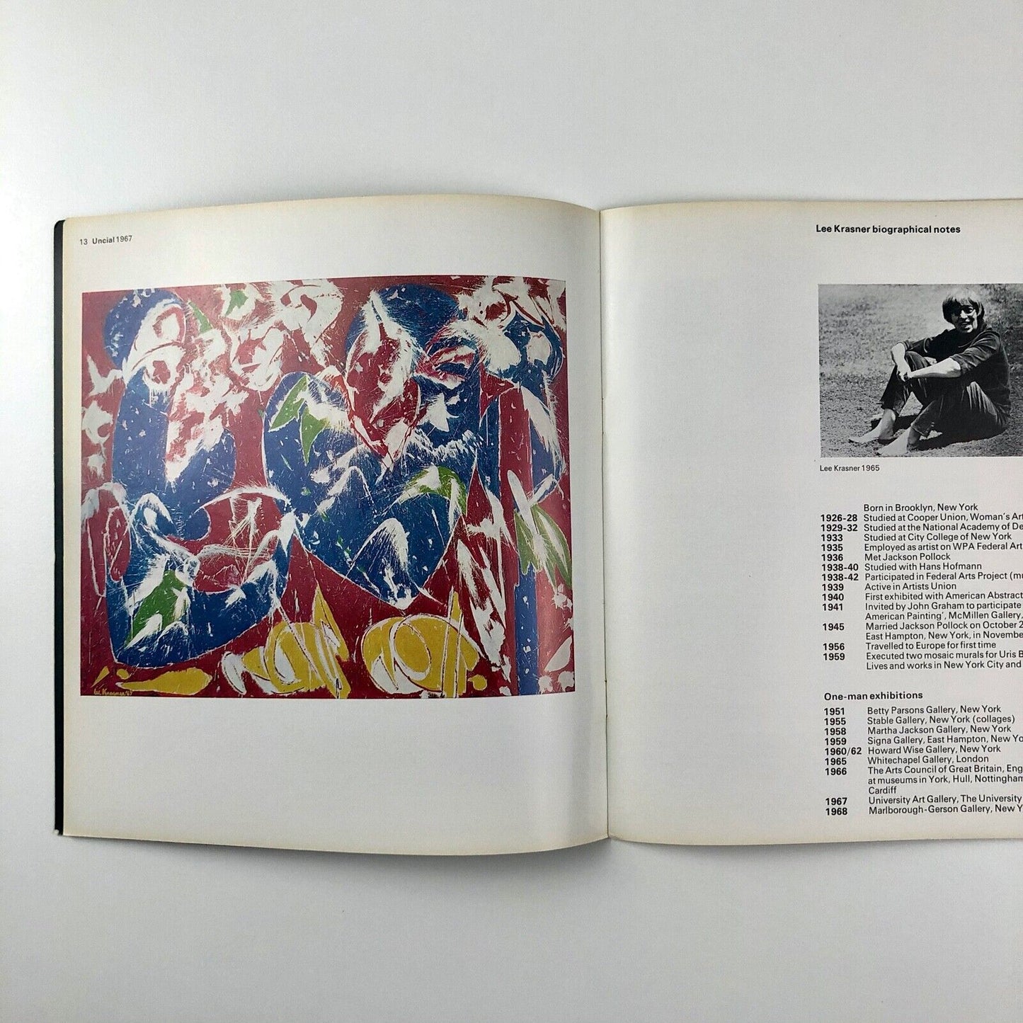 Lee Krasner | Marlborough-Gerson Gallery, New York, 1968 | typography by Gordon House