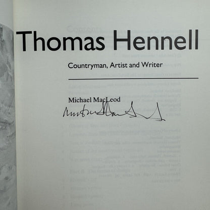 Thomas Hennell. Countryman, artist and writer by Michael MacLeod | Cambridge University Press, 1988 | Signed by the author