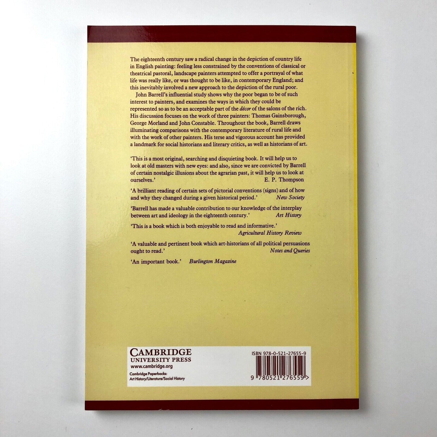 The Dark Side of the Landscape | John Barrell | Cambridge University Press, 2009