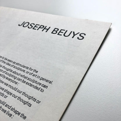 Joseph Beuys | Anthony d'Offay exhibition leaflet | August 1980 | Text by Caroline Tisdall
