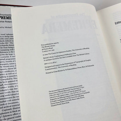 The Encyclopedia of Ephemera | Maurice Rickards / Michael Twyman, 2000