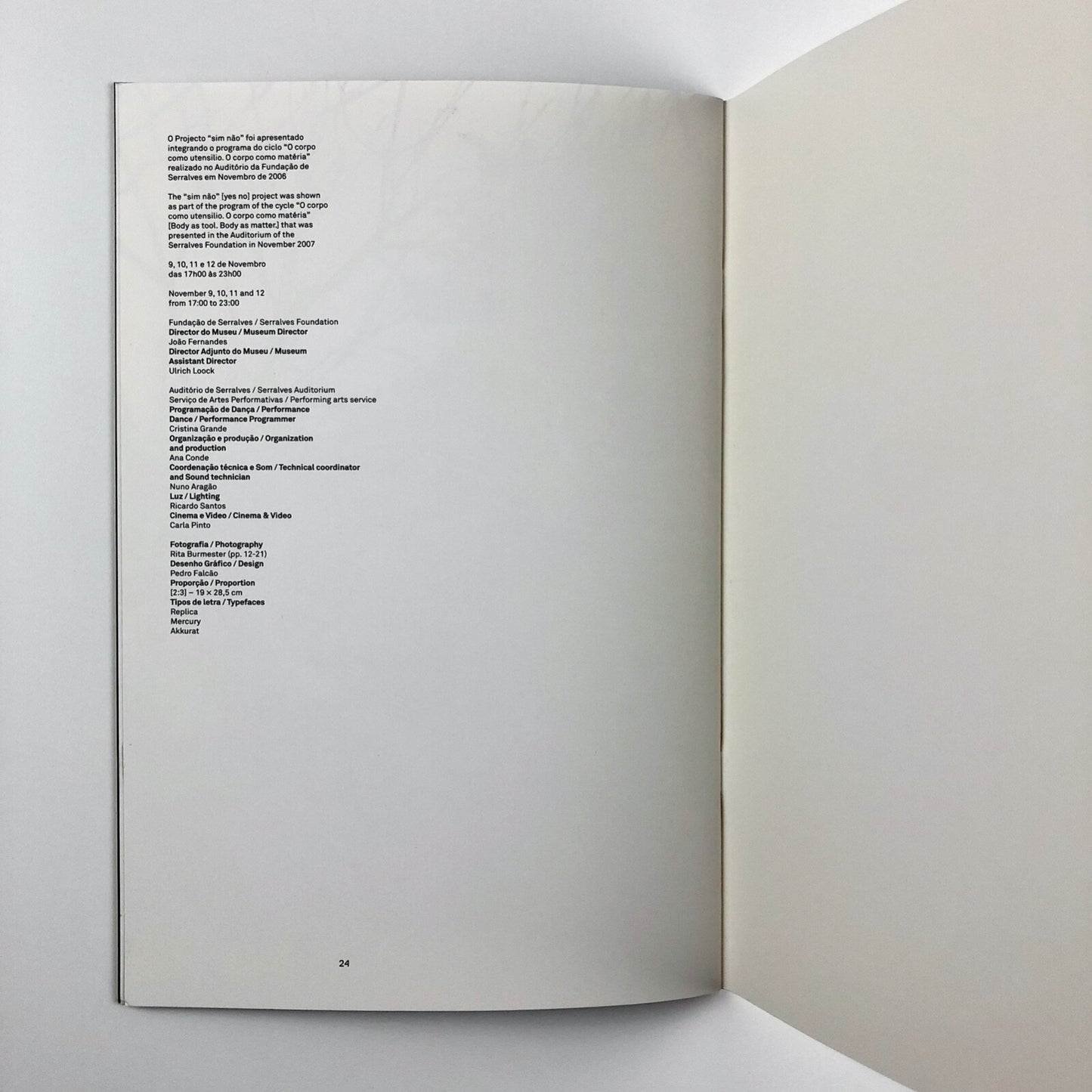 Sim Não – Yes No | Auditório da Fundação de Serralves, 2007 Manuel Castro Caldas