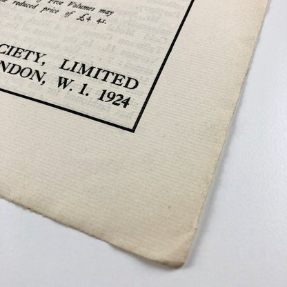 Prospectus for Plotinus trans Stephen Mackenna Medici Society 1924